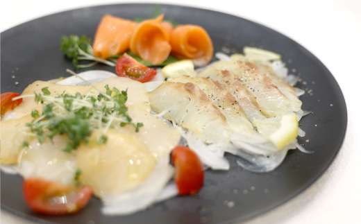 魚介類の燻製セット(サーモン北海道ホタテたい) 京都府お酒のおつまみやパーティ、おせちのオードブルに【配送不可地域：離島】