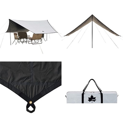 ソーラーブロック ヘキサタープセット M　アウトドアやBBQで紫外線をカット!71809036