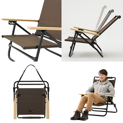 グランベーシック ハイバック囲炉裏チェア アウトドアやキャンプでゆったり座れる椅子!73172022