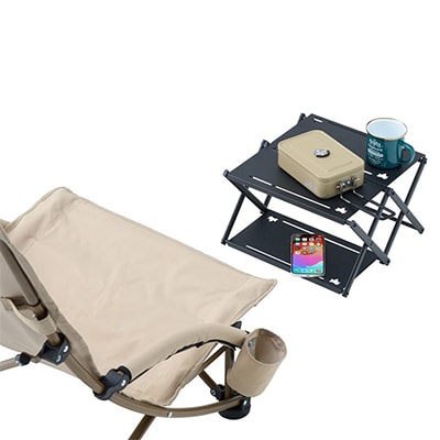 アイアンカスタムラックテーブル アウトドアやキャンプなどで大活躍のカスタムラック!　73591005