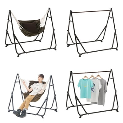 3WAY スタンドハンモック アウトドアやキャンプ場でゆったりリラックスできます。73178008