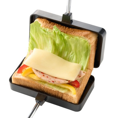 LOGOS ホットサンドパン(ハーフ)アウトドアやキャンプ、家のキッチンでも大活躍 81062248