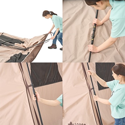 TC イージーセット キャビンテント XL アウトドアやキャンプで楽々設営!　71201171