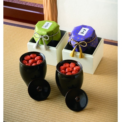献上梅・茶人好み詰合せ 陶製2壺入