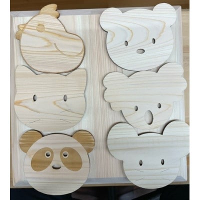 京都の桧のコースター　6枚