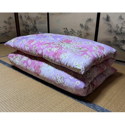 和式敷布団ピンク系