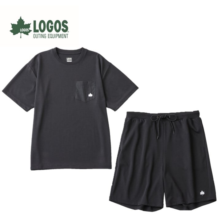 LBL リカバリーウエア 夏用上下セット　Mサイズ　リカバリーショーツ+Tシャツ ブラック