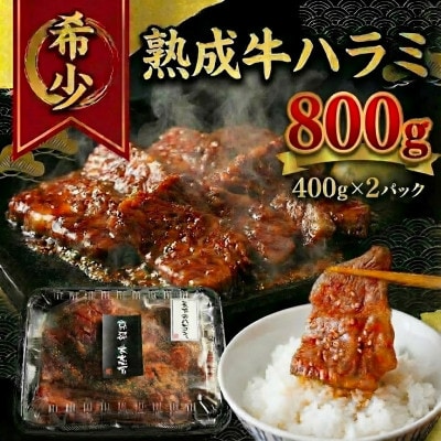 熟成 牛ハラミ大判 焼肉用 800g(400g×2P)【配送不可地域：離島】