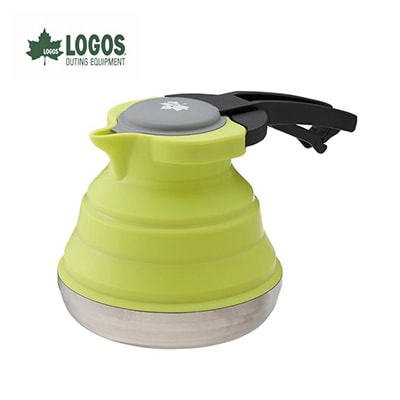 たためるシリコンケトル 1L 直火調理可能でアウトドアなど持ち運びも楽々。　81210305