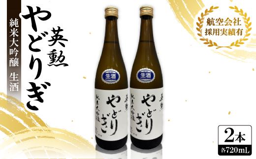 英勲 やどりぎ 純米大吟醸 生酒 720ml×2本 JALの機内酒にも採用された京都の日本酒 要冷蔵【配送不可地域：離島】