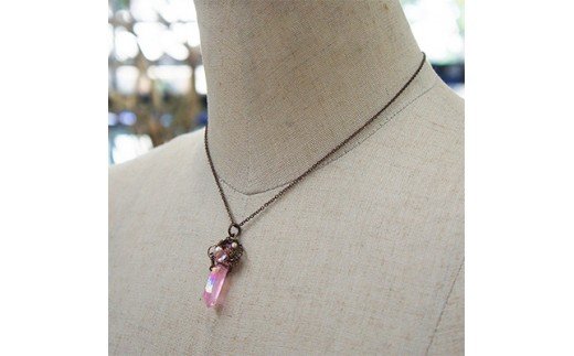 彩りハンドメイド 天然石 ネックレス ペンダント／チェーンタイプ 1点 [0056]