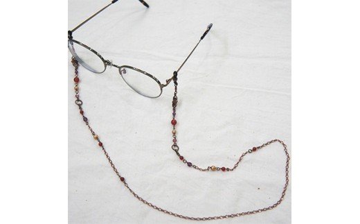 彩りハンドメイド 天然石 メガネチェーン 1点 [0058]