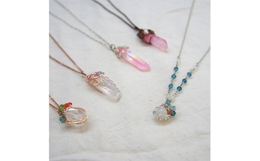 彩りハンドメイド 天然石 ネックレス2点セット [0062]
