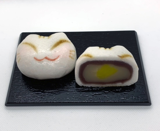 京都猫スイーツ 紅白猫まんじゅう 6個入 [1645]