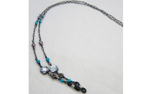 彩りハンドメイド 天然石 メガネチェーン 1点 [0058]