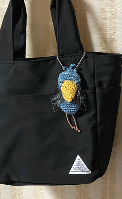 「動かない鳥」ハシビロコウのチャーム (2) 青 [1105]