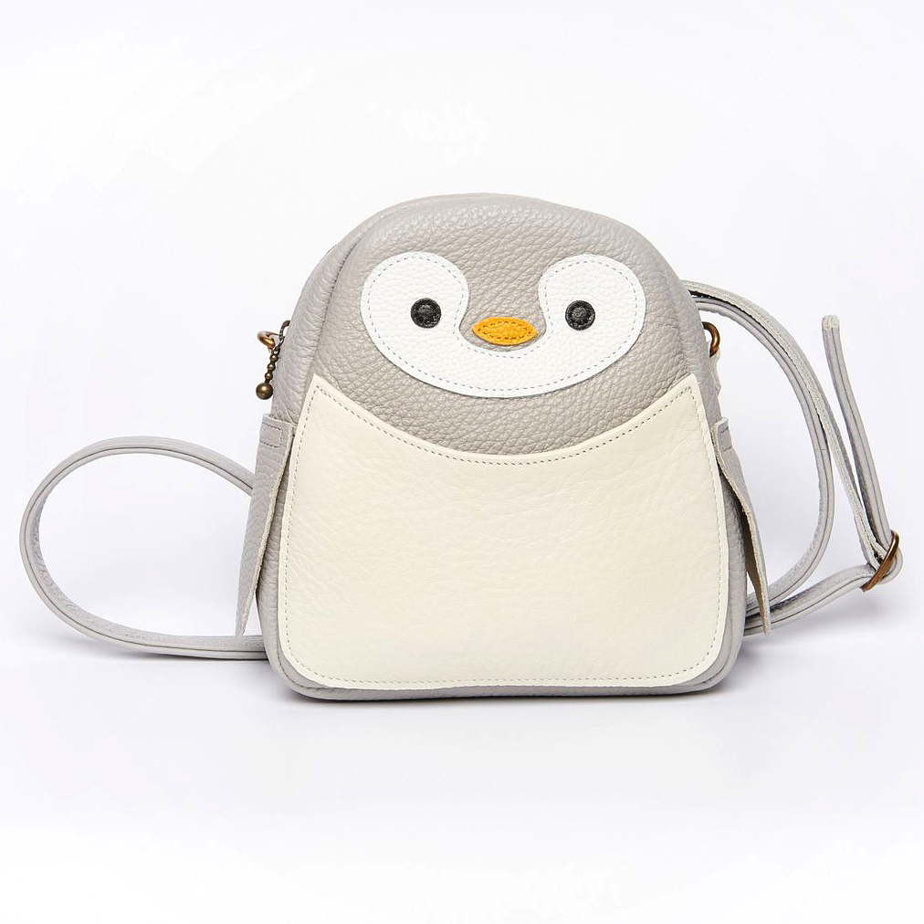 ペンギン ミニショルダーバッグ 本革使用 ペンギンバッグ ペンギンショルダー 動物バッグ [1493]