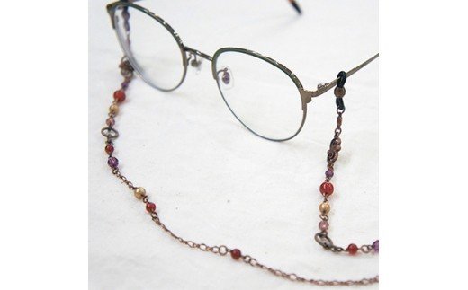 彩りハンドメイド 天然石 メガネチェーン 1点 [0058]