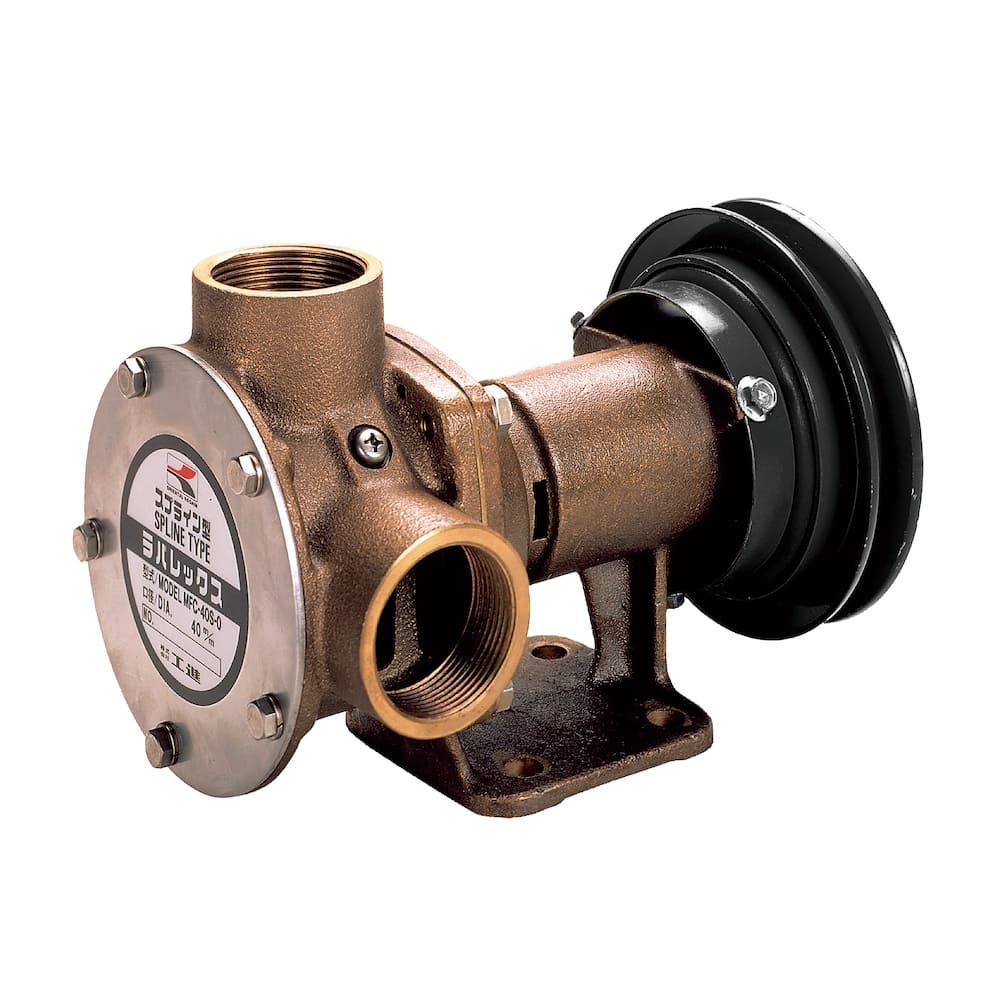 海水用単体ポンプ(電磁クラッチ付き) MFC-4024S ラバレックスポンプ 口径40ミリ DC-24V [0856]