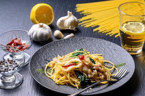 「カニ屋が作る　海のパスタソース」  ペペロンチーノソース　5袋セット　UO01018