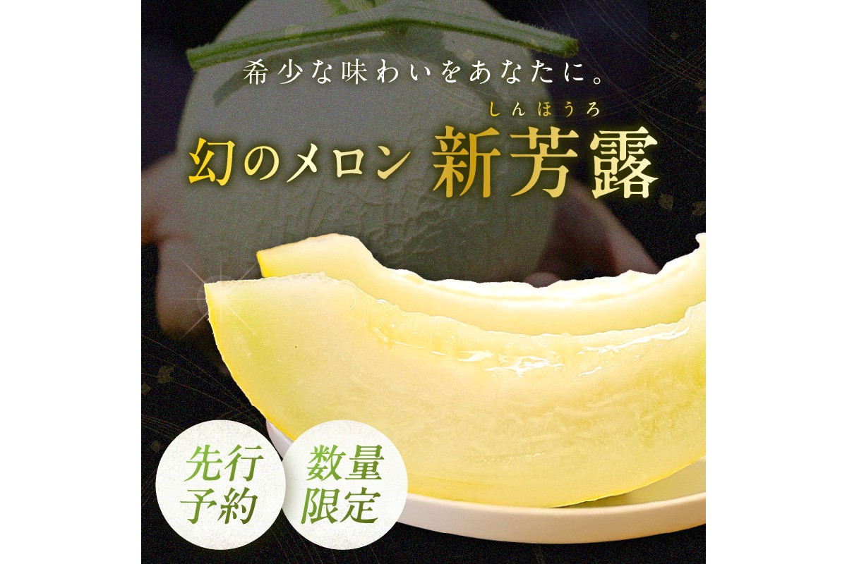 【先行予約／数量限定200】幻のメロン 新芳露 1玉（2026年7月中旬～発送）　DE00152
