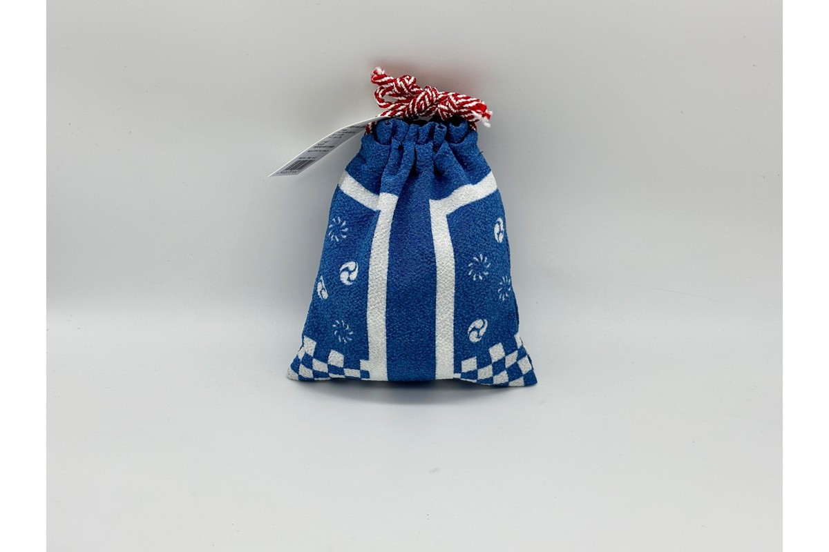 丹後ちりめん 祭巾着（はっぴ） サイズ：約17cm×13cm　DZ00027-07