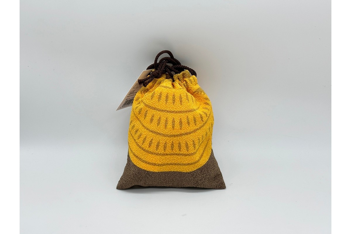 丹後ちりめん 祭巾着（たぬき） サイズ：約17cm×13cm　DZ00027-09