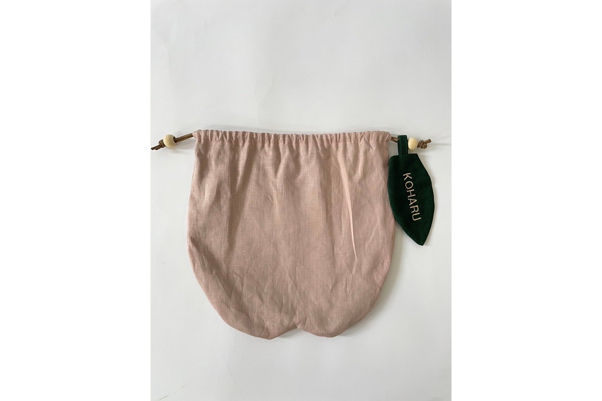 まんまるくだもの　もも巾着　EW00001