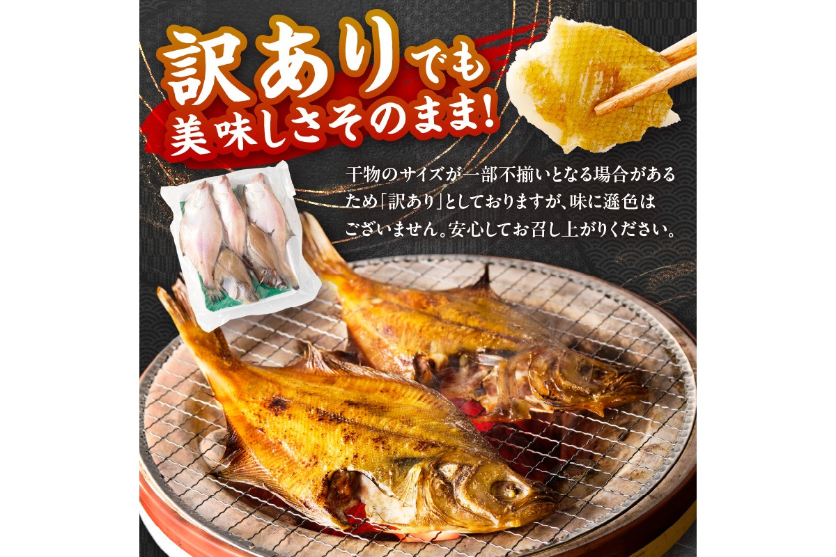 <定期便・3ヶ月>京丹後の地元魚屋が作ったお任せ干物セット（冷凍）　FS00027