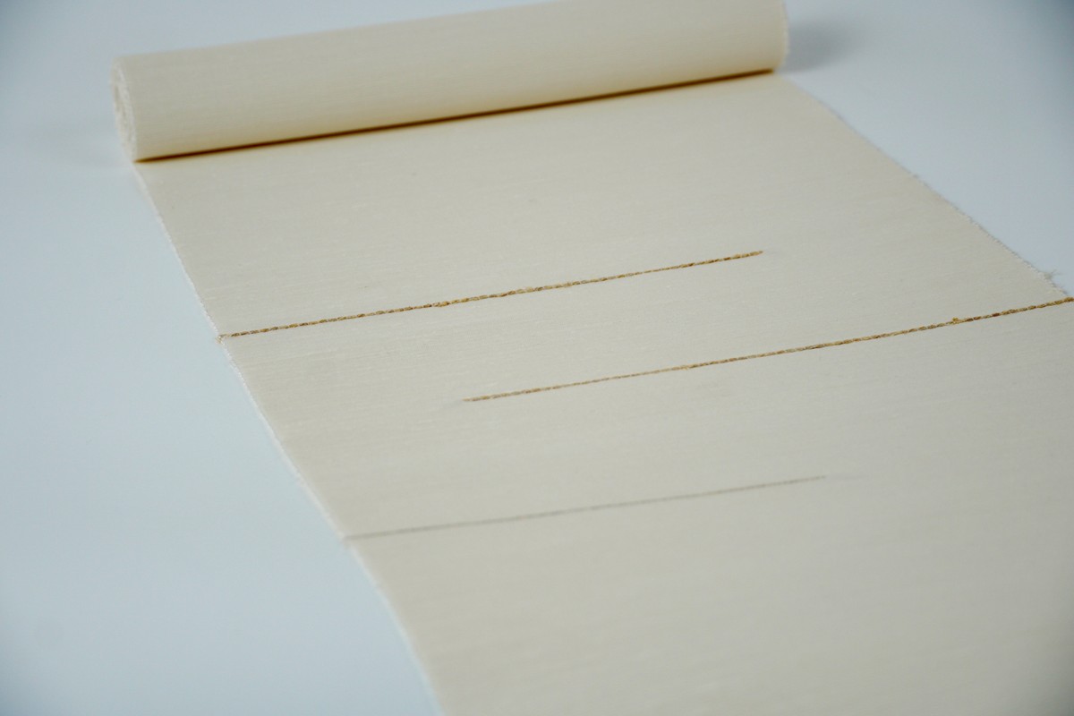 ＜丹後の藤布　遊絲舎＞八寸名古屋帯　「藤八本」（白）選べるお仕立て　FY00108