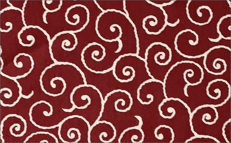 健康のお手伝い　手作り　喜楽枕　テレビ枕　正座枕(赤唐草模様）　HT00080