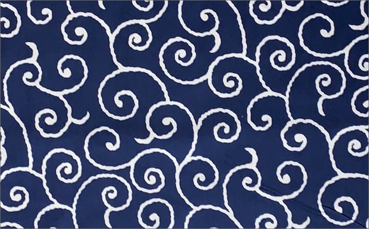 健康のお手伝い　手作り　喜楽枕　テレビ枕　正座枕(青唐草模様）　HT00081