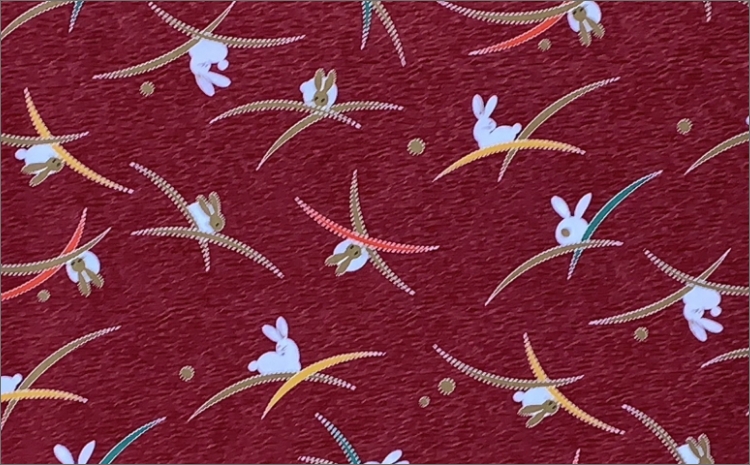 健康のお手伝い　手作り　喜楽枕　テレビ枕　正座枕(赤うさぎ柄）　HT00082