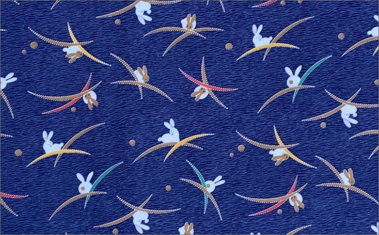 健康のお手伝い　手作り　喜楽枕　テレビ枕　正座枕(青うさぎ柄）　HT00083