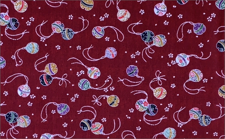 健康のお手伝い　手作り　喜楽枕　テレビ枕　正座枕（赤鈴柄）　HT00084