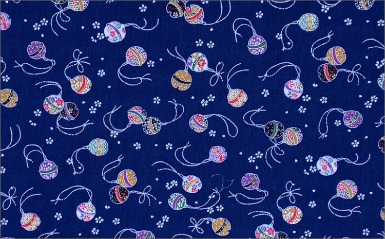 健康のお手伝い　手作り　喜楽枕　テレビ枕　正座枕（青鈴柄）　HT00085