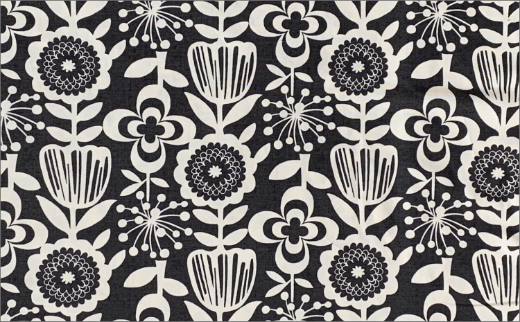 健康のお手伝い　手作り　喜楽枕　テレビ枕　正座枕（モノクロ花柄）　HT00087