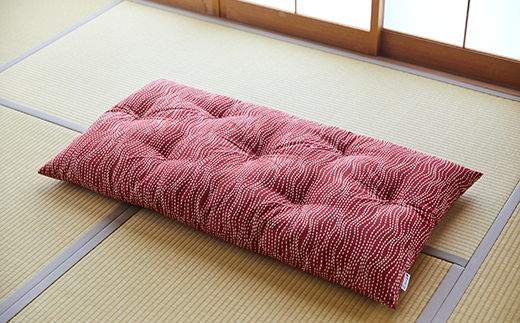 【ふとんの色柄が選べる】天然繊維　手作り　木綿わた入り　長座布団　HT00123