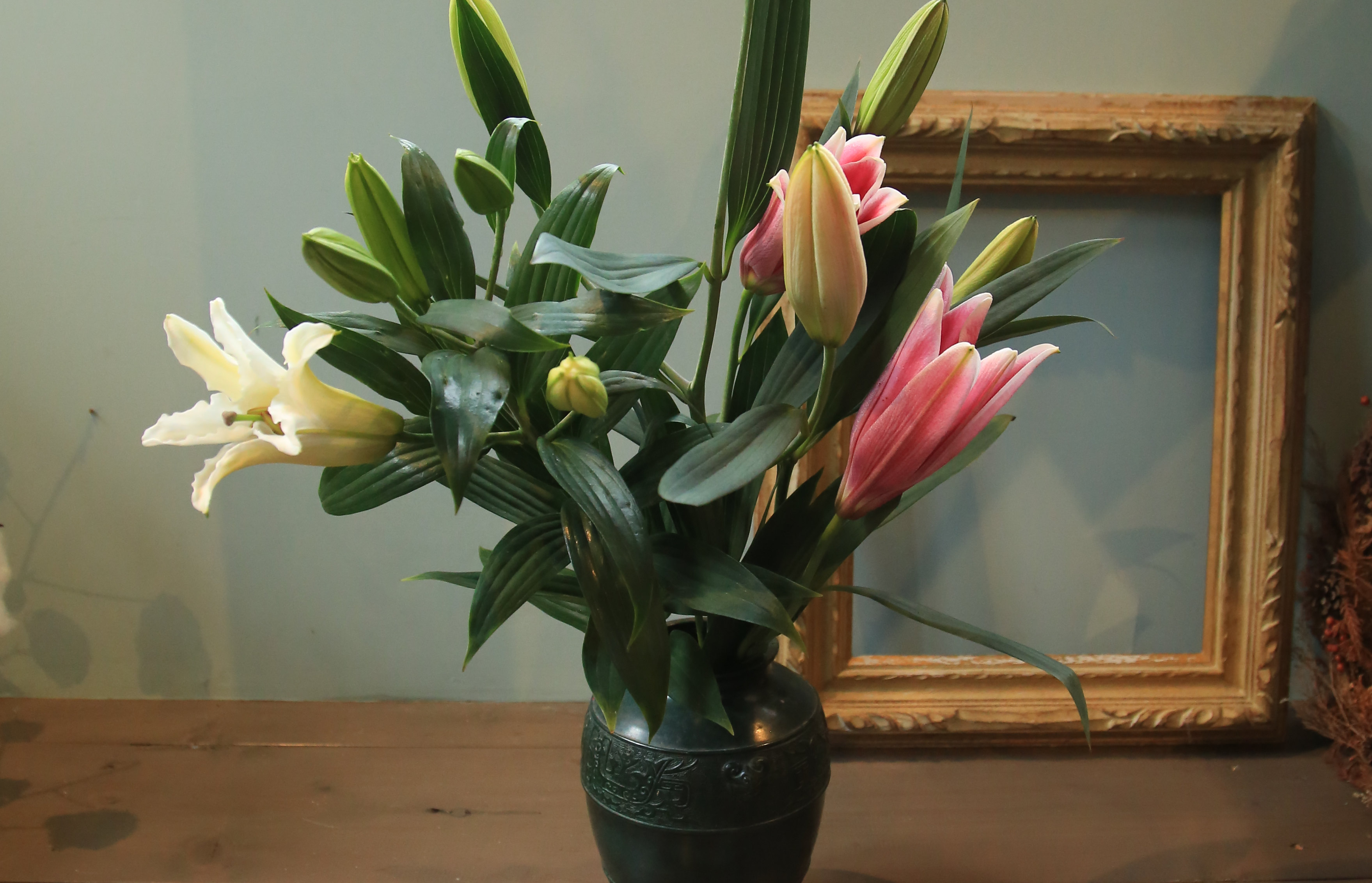 京丹後オリエンタルユリ　色お任せ5~6本（20～25輪）（2026年11月下旬～発送）　NG00012