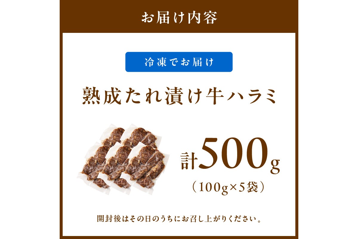 たれ漬けハラミ 1パック100ｇ×5袋　NH00045
