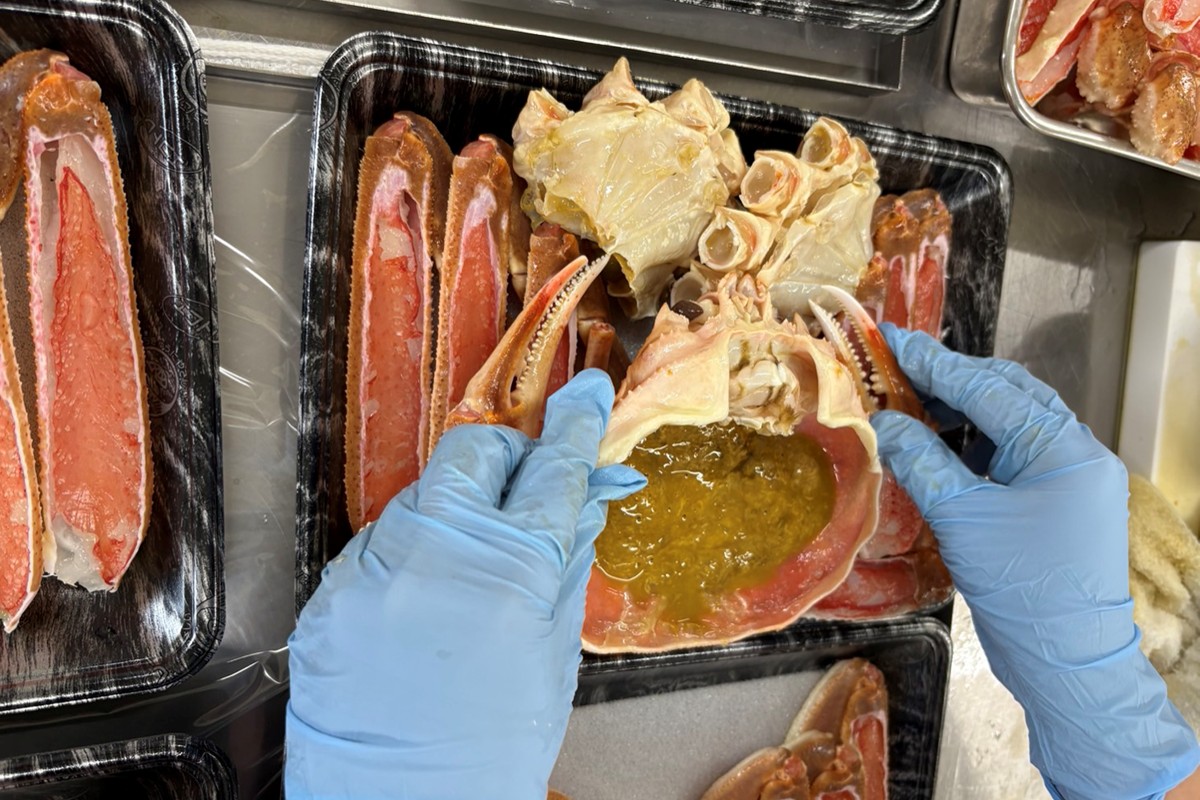 焼き蟹セット（本ズワイガニ500g～600g×2杯分／蟹味噌付き・カニだし付き）　NJ00008