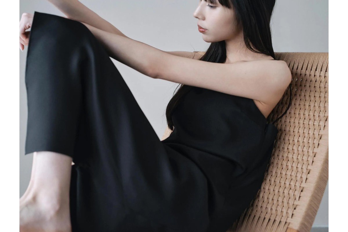 シルクサテンキャミドレス（黒） キャミドレス ドレス シルク 高品質 丹後ちりめん インナー ファッション　TH00009