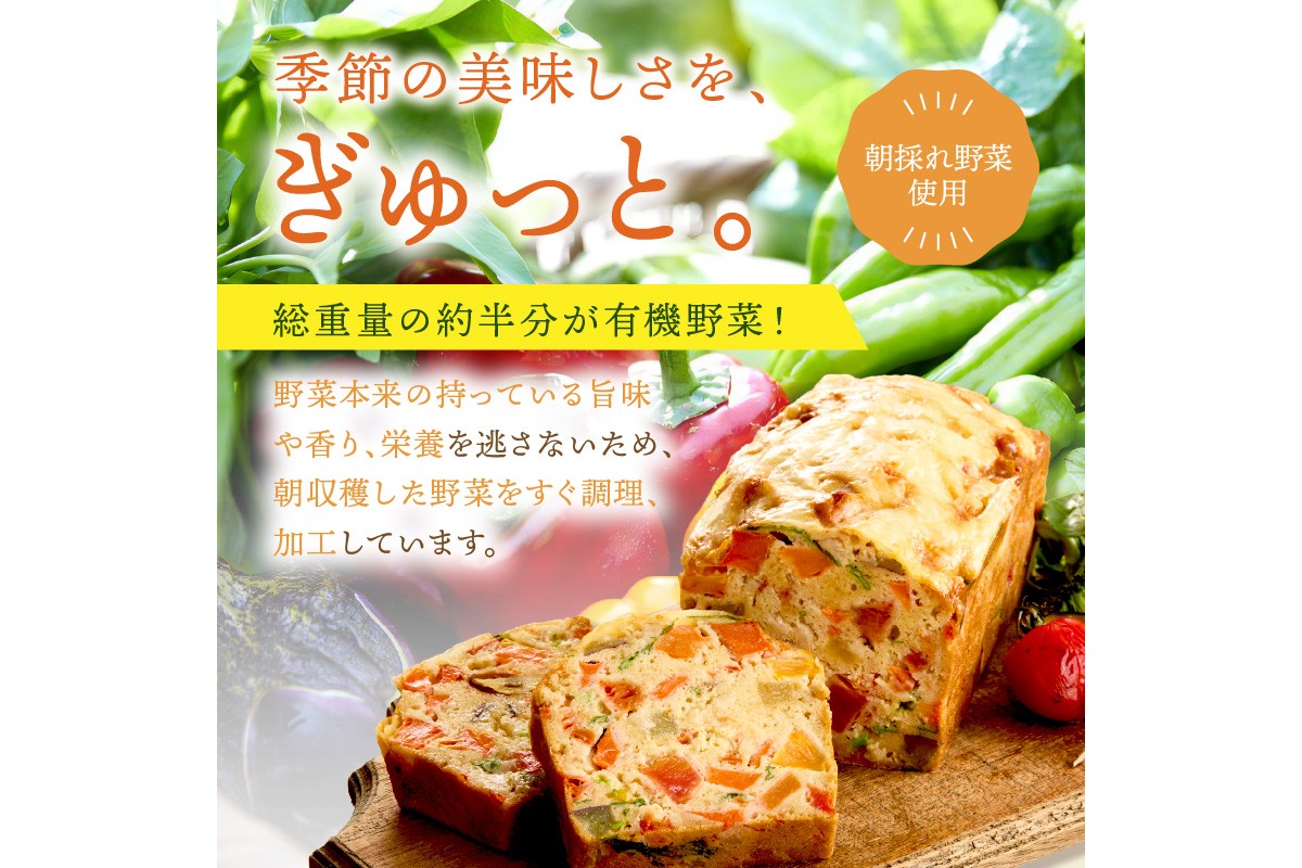 定期便（年2回夏冬）　有機野菜たっぷりケーク・サレ　化粧箱入り　BR00056