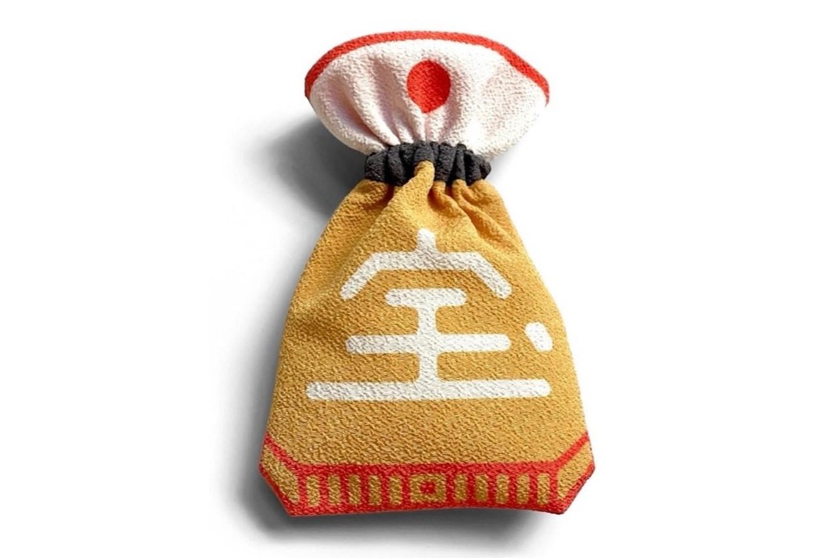 丹後ちりめん 祭巾着 しちふくじん サイズ：約22cm×13cm　DZ00028-02