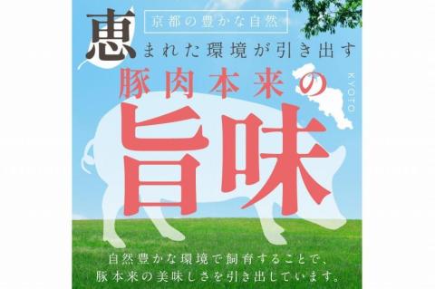 京都産こだわりの豚肉　お楽しみセット　1.2kg（ロースまたは肩ローススライス300g×2パック、バラスライス300g×2パック）　TN00013