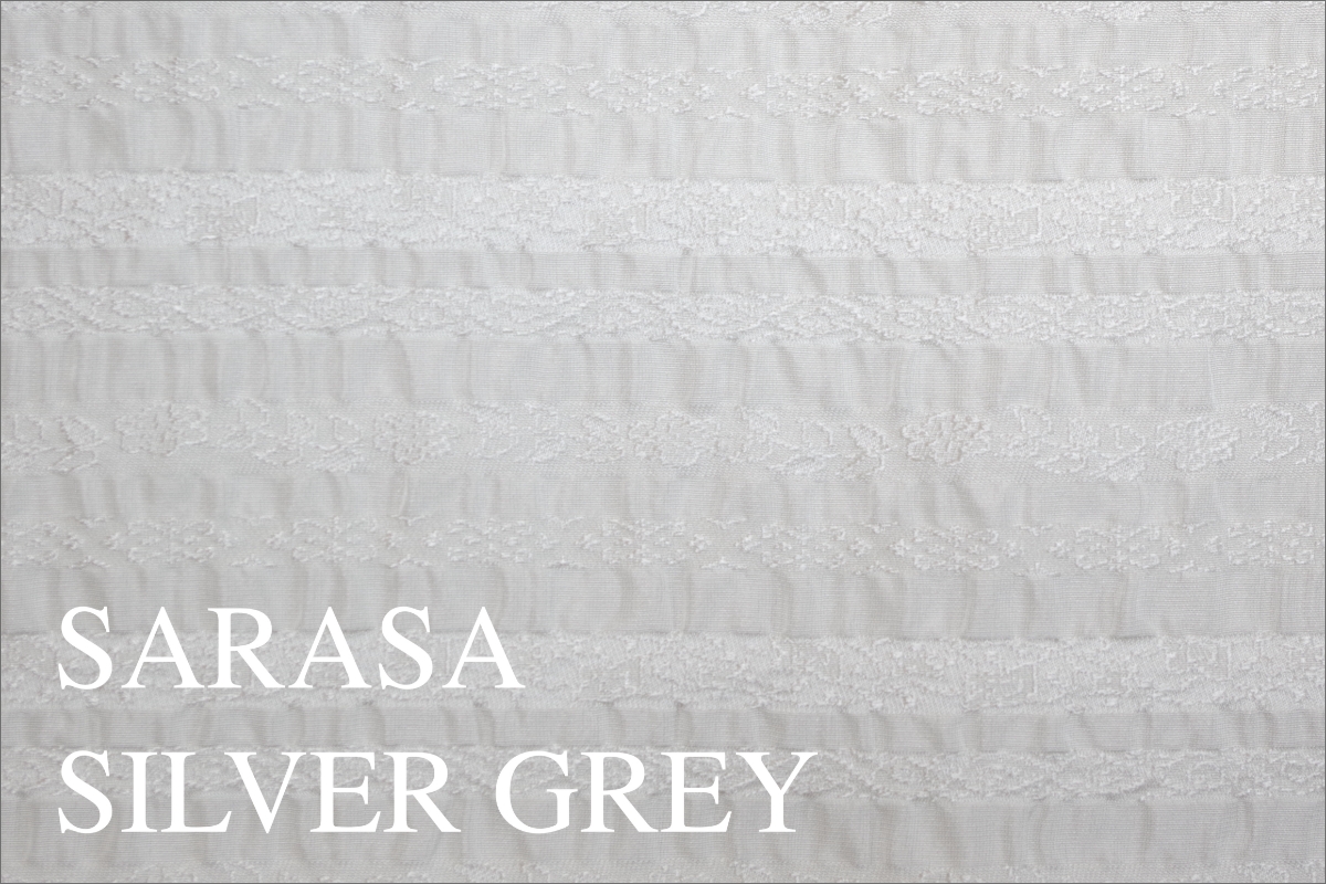 フィルタンゴ ストール【洗える丹後ちりめんのシルク】西洋更紗柄　 シルバーグレー　 合わせやすいベーシックカラー　FI00047