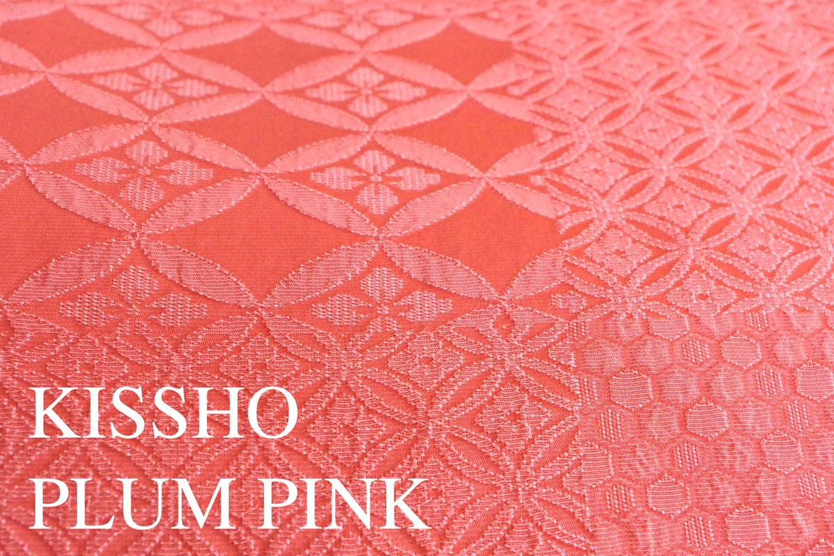 【着回しできるシルクストール】フィルタンゴ ストール　吉祥柄ボタン付きプラムピンク　洗えるシルク、お祝いギフトにも。　FI00050