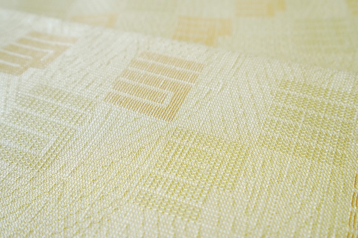 丹後帯 半幅帯「源氏香」（若草）　FY00054