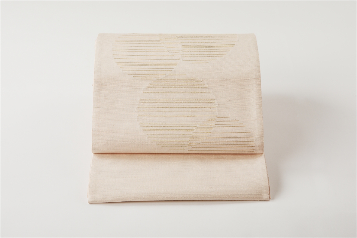 丹後の藤布　京袋帯「古代藤糸丸重文」　ピンク　FY00077