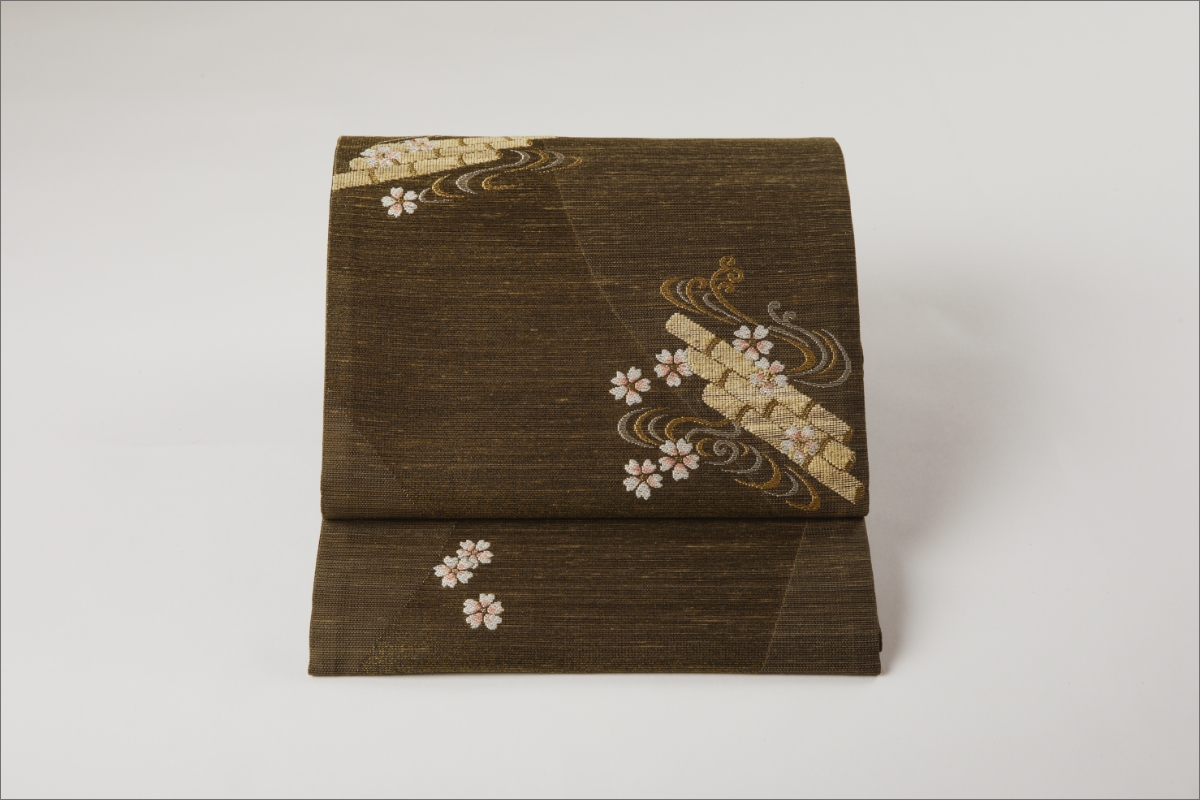 丹後の藤布　袋帯「天の川」　草　FY00082